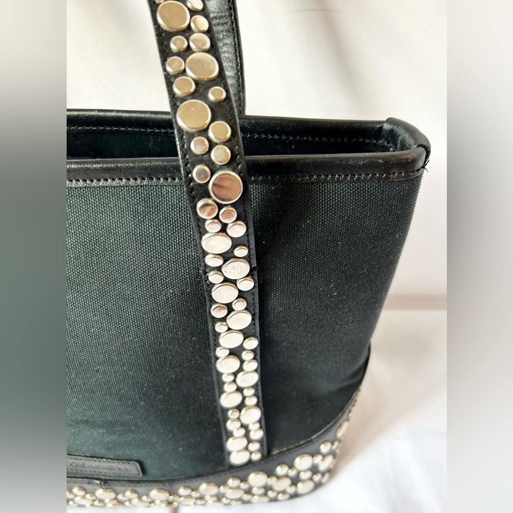 BCBGMAXAZRIA Black Handbag W/ Silver Studs - Picture 8 of 15